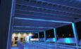 Hornblower Niagara Cruises Entry with Blue LED Lighting