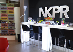 NKPR lounge lit up with LED Lighting
