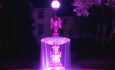Fontaine Nadeau lit up with purple LED Lighting